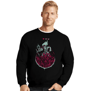 Daily_Deal_Shirts Crewneck Sweater, Unisex / Small / Black Heavy Gloom