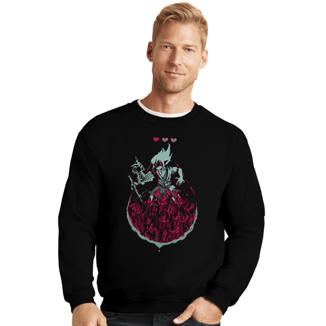 Daily_Deal_Shirts Crewneck Sweater, Unisex / Small / Black Heavy Gloom