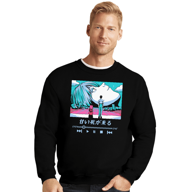 Daily_Deal_Shirts Crewneck Sweater, Unisex / Small / Black Never Alone