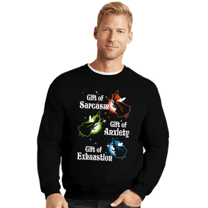 Daily_Deal_Shirts Crewneck Sweater, Unisex / Small / Black My Three Gifts