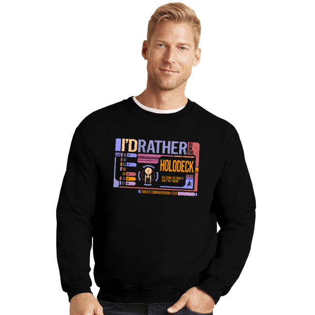 Secret_Shirts Crewneck Sweater, Unisex / Small / Black Holodeck!