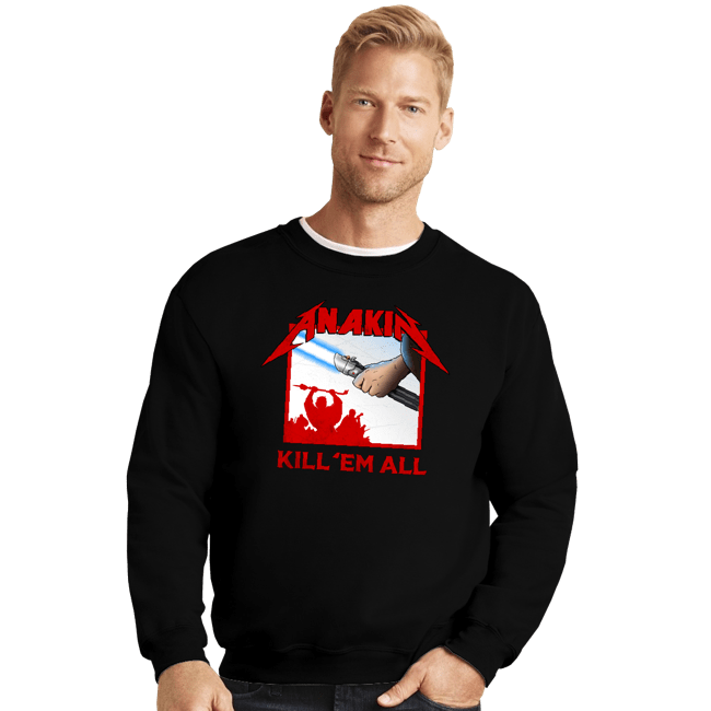 Secret_Shirts Crewneck Sweater, Unisex / Small / Black Anakin Metal