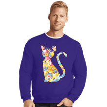 Load image into Gallery viewer, Shirts Crewneck Sweater, Unisex / Small / Violet Magical Silhouettes -  Luna
