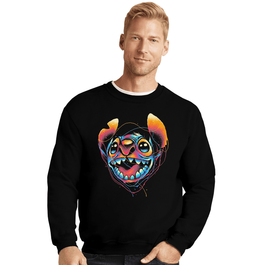 Shirts Crewneck Sweater, Unisex / Small / Black Colorful Friend