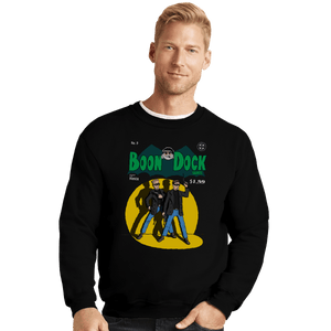 Secret_Shirts Crewneck Sweater, Unisex / Small / Black Boon Dock