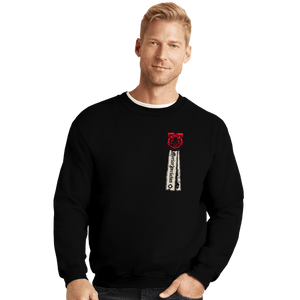 Sold_Out_Shirts Crewneck Sweater, Unisex / Small / Black Ultramarine Metal