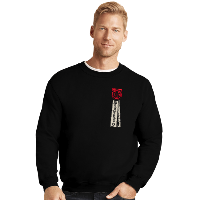 Sold_Out_Shirts Crewneck Sweater, Unisex / Small / Black Ultramarine Metal