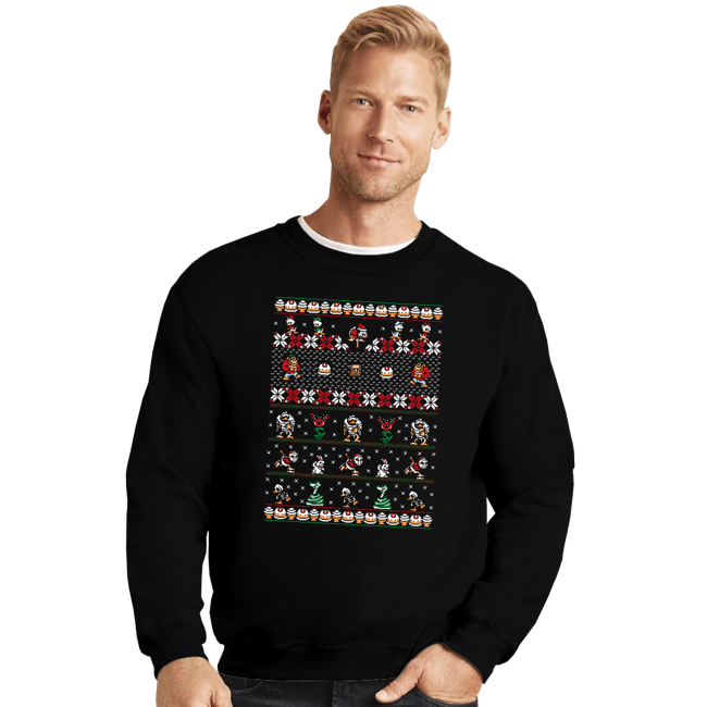 Shirts Crewneck Sweater, Unisex / Small / Black Merry Christmas Uncle Scrooge