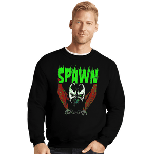 Secret_Shirts Crewneck Sweater, Unisex / Small / Black Heavy Metal Hellspawn