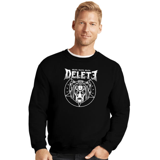 Shirts Crewneck Sweater, Unisex / Small / Black Cyber Black Metal