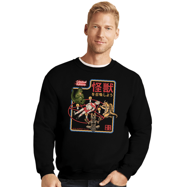 Secret_Shirts Crewneck Sweater, Unisex / Small / Black Summoning Kaiju