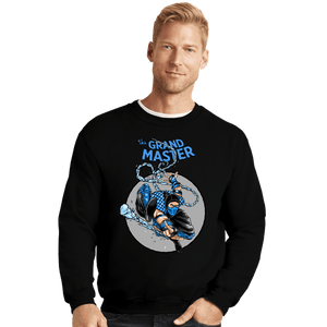 Daily_Deal_Shirts Crewneck Sweater, Unisex / Small / Black The Grand Master
