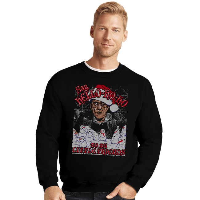 Shirts Crewneck Sweater, Unisex / Small / Black Hello Little Friend