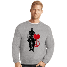 Load image into Gallery viewer, Shirts Crewneck Sweater, Unisex / Small / Sports Grey Crimson Josuke
