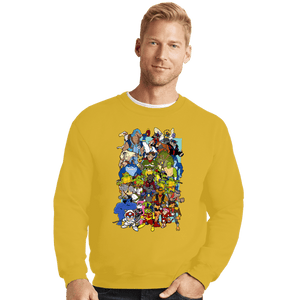 Daily_Deal_Shirts Crewneck Sweater, Unisex / Small / Gold Saturday Morning Mutants