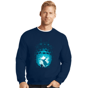 Shirts Crewneck Sweater, Unisex / Small / Navy Forest Spirits