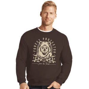 Shirts Crewneck Sweater, Unisex / Small / Dark Chocolate The Forest Protector