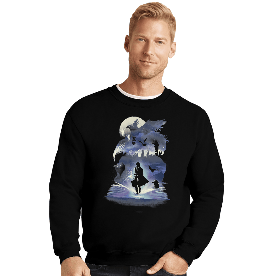 Shirts Crewneck Sweater, Unisex / Small / Black The Fantastic Book Of Magic