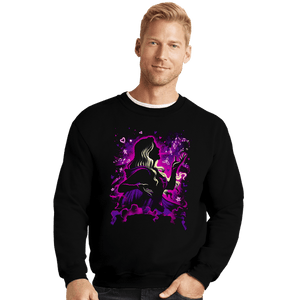 Daily_Deal_Shirts Crewneck Sweater, Unisex / Small / Black Love Witch