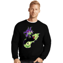 Load image into Gallery viewer, Shirts Crewneck Sweater, Unisex / Small / Black Magical Silhouettes - Maleficent
