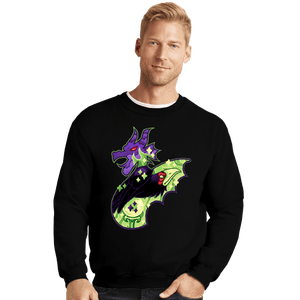 Shirts Crewneck Sweater, Unisex / Small / Black Magical Silhouettes - Maleficent