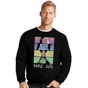 Shirts Crewneck Sweater, Unisex / Small / Black Pure Evil