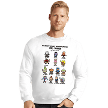 Load image into Gallery viewer, Daily_Deal_Shirts Crewneck Sweater, Unisex / Small / White The Timey Wimey Adventures of the Doctor
