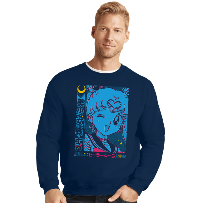 Shirts Crewneck Sweater, Unisex / Small / Navy Retro Pretty Soldier