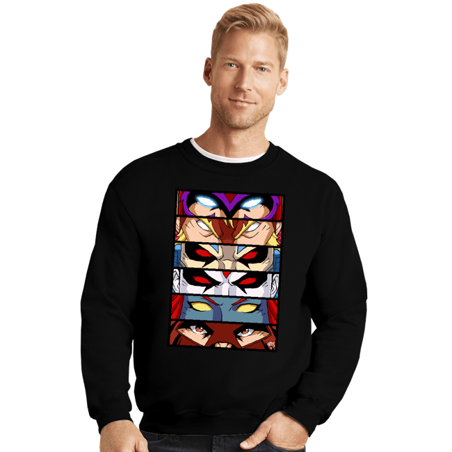 Shirts Crewneck Sweater, Unisex / Small / Black Evil Mutant Eyes