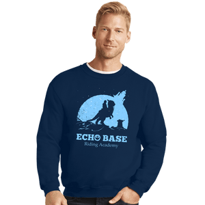 Daily_Deal_Shirts Crewneck Sweater, Unisex / Small / Navy Echo Base Riding Academy