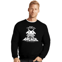 Load image into Gallery viewer, Daily_Deal_Shirts Crewneck Sweater, Unisex / Small / Black Dawn Of The Arcade
