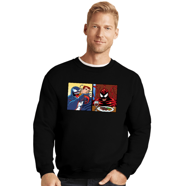 Shirts Crewneck Sweater, Unisex / Small / Black Symbiotes Yelling