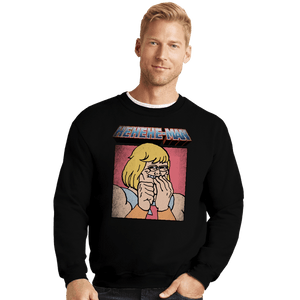 Secret_Shirts Crewneck Sweater, Unisex / Small / Black HEHEHE Man