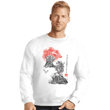 Load image into Gallery viewer, Shirts Crewneck Sweater, Unisex / Small / White The Great Deku Sumi-e
