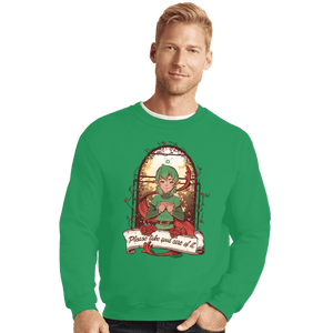 Shirts Crewneck Sweater, Unisex / Small / Irish Green Please Take Care