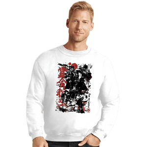 Daily_Deal_Shirts Crewneck Sweater, Unisex / Small / White Ronin Boba
