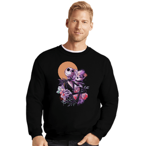 Daily_Deal_Shirts Crewneck Sweater, Unisex / Small / Black Moonlit Nightmare