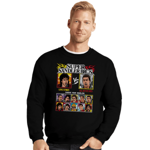 Shirts Crewneck Sweater, Unisex / Small / Black Super Sandler Bros