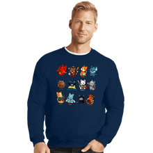 Load image into Gallery viewer, Secret_Shirts Crewneck Sweater, Unisex / Small / Navy Roleplay Cats
