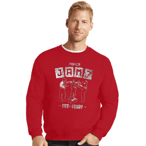 Daily_Deal_Shirts Crewneck Sweater, Unisex / Small / Red Paper Jam