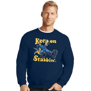 Shirts Crewneck Sweater, Unisex / Small / Navy Keep On Stabbin'
