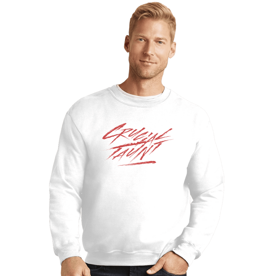 Shirts Crewneck Sweater, Unisex / Small / White Crucial Taunt