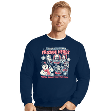 Load image into Gallery viewer, Daily_Deal_Shirts Crewneck Sweater, Unisex / Small / Navy Frozen Heads
