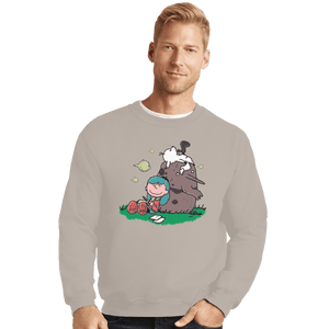 Shirts Crewneck Sweater, Unisex / Small / Sand Hilda Brown