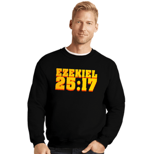 Secret_Shirts Crewneck Sweater, Unisex / Small / Black Ezekiel 25:17