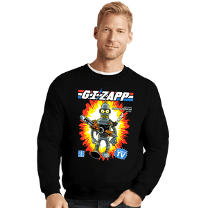 Daily_Deal_Shirts Crewneck Sweater, Unisex / Small / Black G.I.Zapp