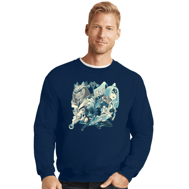 Daily_Deal_Shirts Crewneck Sweater, Unisex / Small / Navy Future Heroes