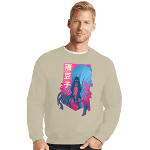 Shirts Crewneck Sweater, Unisex / Small / Sand Demon Beauty