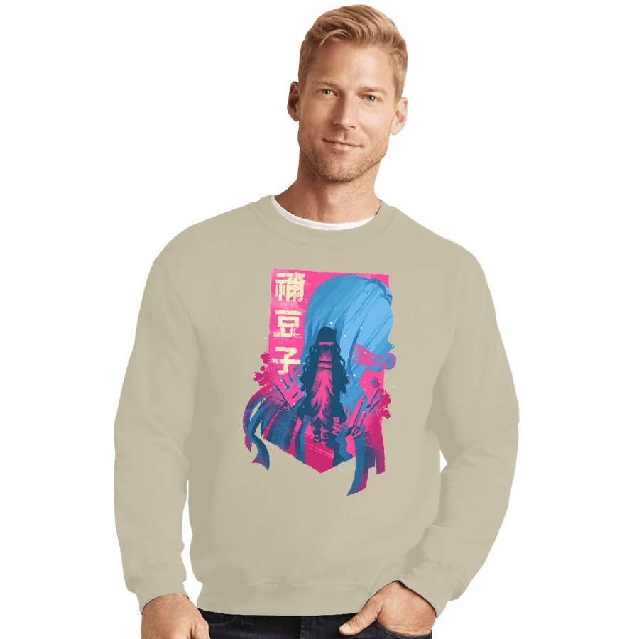 Shirts Crewneck Sweater, Unisex / Small / Sand Demon Beauty