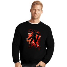Load image into Gallery viewer, Shirts Crewneck Sweater, Unisex / Small / Black Cosmic Chainsaw
